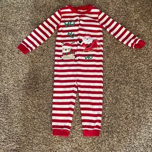 Koalakids Red & White Striped Santa One Piece - Size 2T